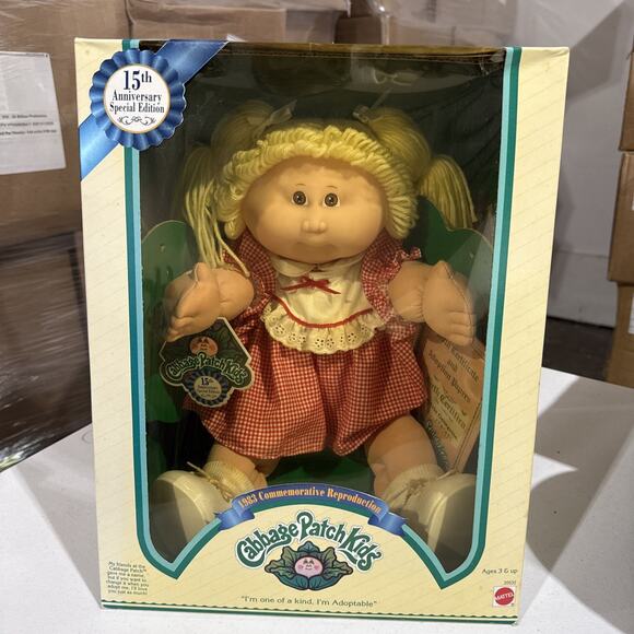 Cabbage Patch Kids 15th Anniversary Special Edition 1983 Reproduction Doll NIB